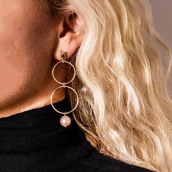 dangle & chandelier vintage temperament double round circle pearl earrings for women fashion geometric pendientes jewelry brincos, Silver
dangle & chandelier vintage temperament double round circle pearl earrings for women fashion geometric pendientes jewelry brincos, Silver