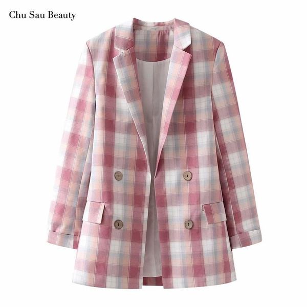 women's suits & blazers chu sau beauty 2021 spring autumn pink plaid suit jacket casual office long sleeve double pocket loose top, White;black
women's suits & blazers chu sau beauty 2021 spring autumn pink plaid suit jacket casual office long sleeve double pocket loose top, White;black