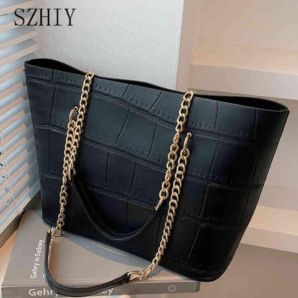 shopping bags stone pattern tote luxury designer handbag for women chain bolsos para mujer bag casual large capacity sac de voyage 220309
shopping bags stone pattern tote luxury designer handbag for women chain bolsos para mujer bag casual large capacity sac de voyage 220309
