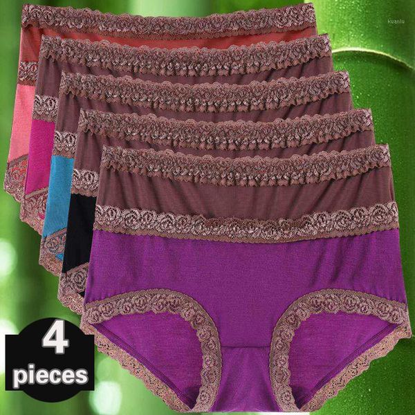 women's panties 4 pcs fashion mid-waist modal underwear women lace large abdomen lingerie female briefs, Black;pink
women's panties 4 pcs fashion mid-waist modal underwear women lace large abdomen lingerie female briefs, Black;pink