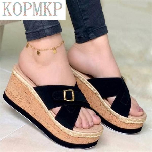 sandals ins fashion women platform wedge open toe buckle strappy kopmkp brand summer shoes woman big size 35-43, Black
sandals ins fashion women platform wedge open toe buckle strappy kopmkp brand summer shoes woman big size 35-43, Black