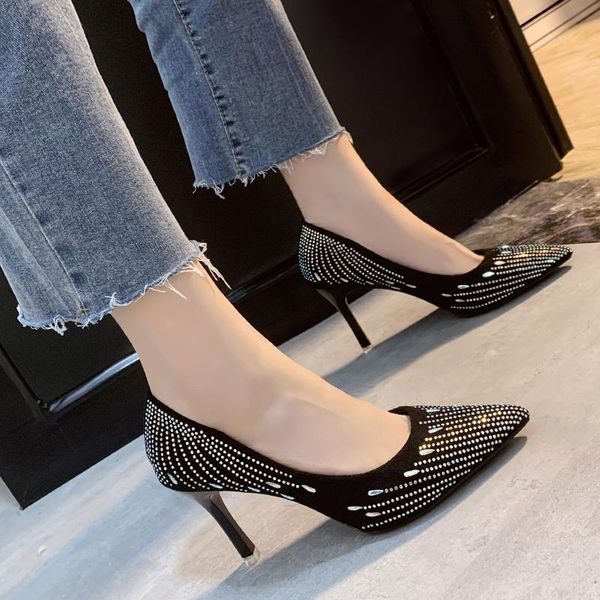 dress shoes 2021 spring and summer french girl fine heeled small fresh fashion rhinestone net red high heels tide, Black
dress shoes 2021 spring and summer french girl fine heeled small fresh fashion rhinestone net red high heels tide, Black