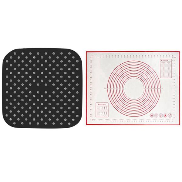 rolling pins & pastry boards non-slip silicone mat for baking with reusable air fryer liners - 7.5 inch, square
rolling pins & pastry boards non-slip silicone mat for baking with reusable air fryer liners - 7.5 inch, square
