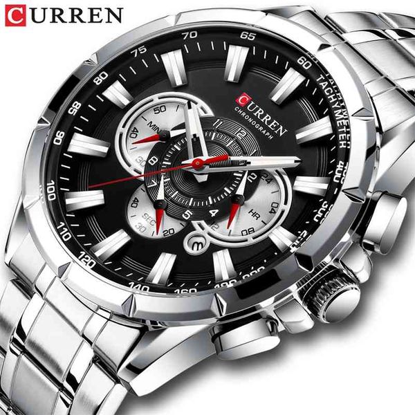 sports watches mens luxury brand curren stainless steel quartz watch chronograph date wristwatch fashion business male clock 210329, Slivery;brown
sports watches mens luxury brand curren stainless steel quartz watch chronograph date wristwatch fashion business male clock 210329, Slivery;brown