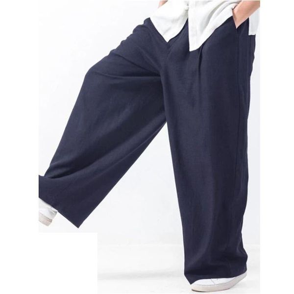 men's pants 2021chinese style loose straight-leg cotton and linen casual trousers wide-leg mid-waist solid color, Black
men's pants 2021chinese style loose straight-leg cotton and linen casual trousers wide-leg mid-waist solid color, Black
