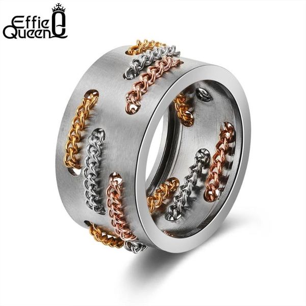 effie queen est designer bind wedding band stainless steel ring for men & women cool jewelry gift wholesale punk style ir84 cluster rings, Golden;silver
effie queen est designer bind wedding band stainless steel ring for men & women cool jewelry gift wholesale punk style ir84 cluster rings, Golden;silver