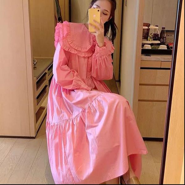 spring womens dresses women dress princess style peter pan collar long sleeve ruffles lantern cotton fashionable clothes, Black;gray
spring womens dresses women dress princess style peter pan collar long sleeve ruffles lantern cotton fashionable clothes, Black;gray