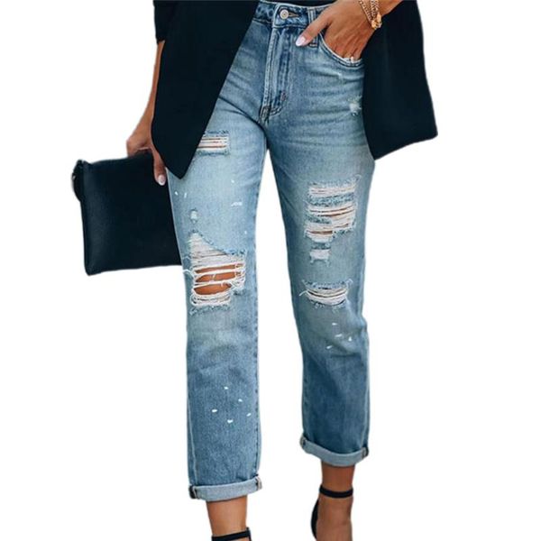 women's jeans vicabo denim pants women ripped harajuku style all match casual summer distressed long trousers female bottom, Blue
women's jeans vicabo denim pants women ripped harajuku style all match casual summer distressed long trousers female bottom, Blue