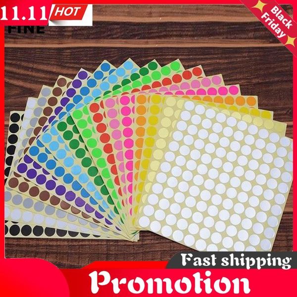 

round dot sticker color code label self adhesive office school supplies 6mm 8mm 10mm 13mm 16mm19mm 25mm 32mm 50mm 100mm gift wrap