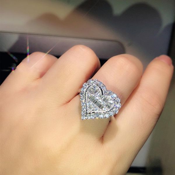 trendy heart 925 sterling silver fashion ring for girl lovers love party gift jewelry wholesale r5915 cluster rings, Golden;silver
trendy heart 925 sterling silver fashion ring for girl lovers love party gift jewelry wholesale r5915 cluster rings, Golden;silver