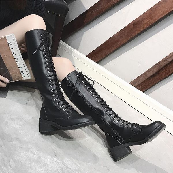 boots round toe platform casual pu long for women med square heel zip solid autumn winter over-the-knee fashion shoes, Black
boots round toe platform casual pu long for women med square heel zip solid autumn winter over-the-knee fashion shoes, Black