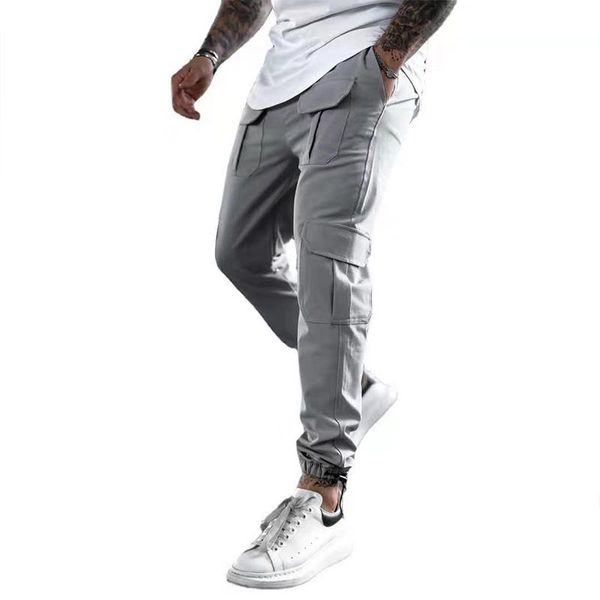 men's pants cargo sports fashion multi-pocket design casual jogging trousers training, Black
men's pants cargo sports fashion multi-pocket design casual jogging trousers training, Black