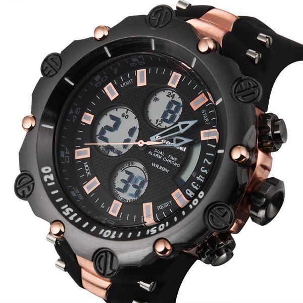 wristwatches casual men's watch sport digital-watch led quart mans relogio masculino watches men clock, Slivery;brown 
wristwatches casual men's watch sport digital-watch led quart mans relogio masculino watches men clock, Slivery;brown