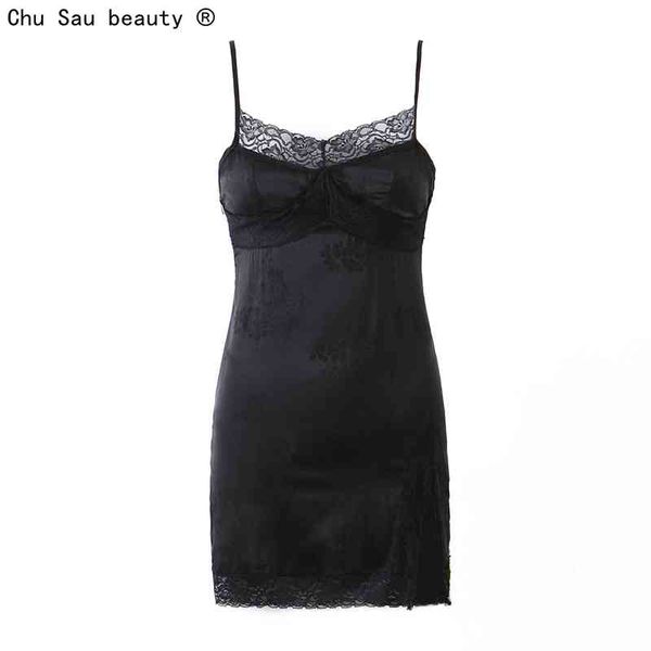 vintage summer slim club black lace stitching satin jacquard side slit girl bag hip suspender mini dress women 210508, Black;gray
vintage summer slim club black lace stitching satin jacquard side slit girl bag hip suspender mini dress women 210508, Black;gray