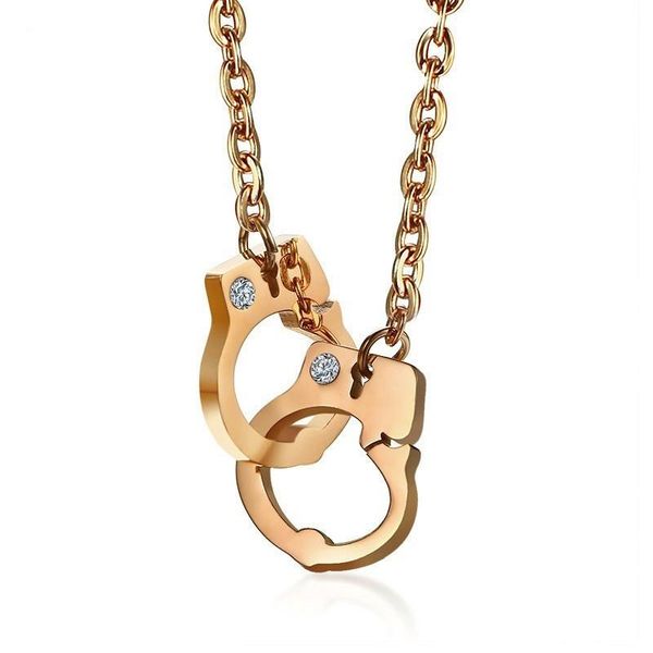 stainlesssteel rhinestone rose golden handcuffs pendant necklace for women chokers, Golden;silver
stainlesssteel rhinestone rose golden handcuffs pendant necklace for women chokers, Golden;silver