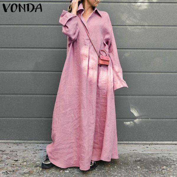 dresses women'sundress lapel neck shirt 2021 vonda vintage casual pleated long maxi dress robe femme plus size sundress s-5xl, Black;gray
dresses women'sundress lapel neck shirt 2021 vonda vintage casual pleated long maxi dress robe femme plus size sundress s-5xl, Black;gray
