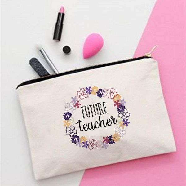 cosmetic bags & cases women future teacher pink printed make up bag fashion cosmetics organizer for travel colorful storage lady
cosmetic bags & cases women future teacher pink printed make up bag fashion cosmetics organizer for travel colorful storage lady