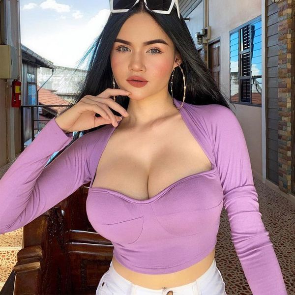low cut autumn women long sleeve t shirts fashion square collar party club ladies slim spring tee clothes women's t-shirt, White
low cut autumn women long sleeve t shirts fashion square collar party club ladies slim spring tee clothes women's t-shirt, White