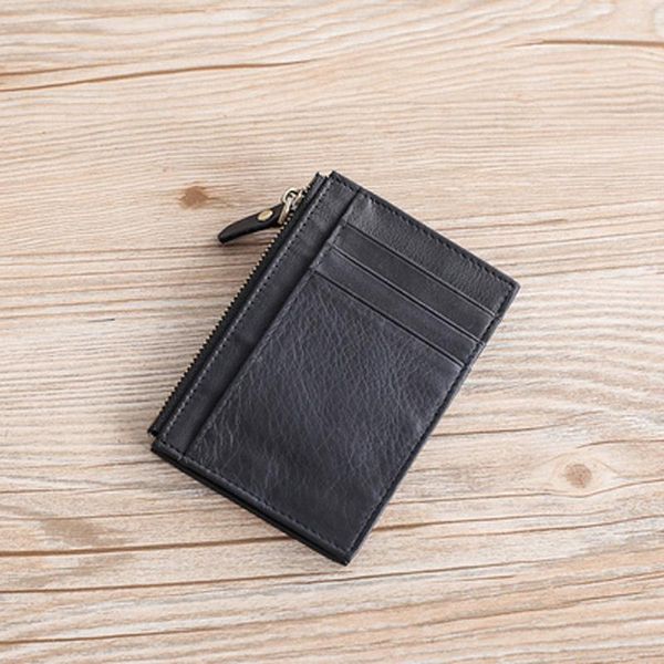 card holders handmade leather men's holder ultra-thin small female retro casual simple driver's license wallet, Brown;gray
card holders handmade leather men's holder ultra-thin small female retro casual simple driver's license wallet, Brown;gray