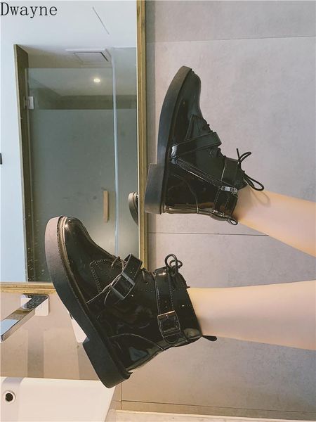 boots 2021 autumn and winter short tube ins patent leather female british wind thick bottom motorcycle, Black
boots 2021 autumn and winter short tube ins patent leather female british wind thick bottom motorcycle, Black