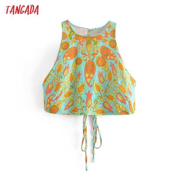 tangada women floral print backless crop tank sleeveless backless female summer qn113 210609, White
tangada women floral print backless crop tank sleeveless backless female summer qn113 210609, White