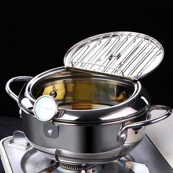 pans kitchen deep frying pot tempura fryer pan temperature control fried chicken cooking tools
pans kitchen deep frying pot tempura fryer pan temperature control fried chicken cooking tools