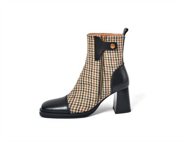 womens square toe ankle boots for autumn matte black patch houndstooth button decoration chunky high heels boots zipper fashion
womens square toe ankle boots for autumn matte black patch houndstooth button decoration chunky high heels boots zipper fashion