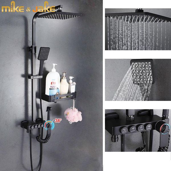 matte black thermostatic shower set bathroom faucet wall constant rainfall mixer sets
matte black thermostatic shower set bathroom faucet wall constant rainfall mixer sets