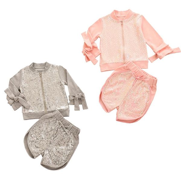 clothing sets fashion kids girls sequined clothes 2pcs bowknot long sleeve zipper jacket shorts 0-4y, White
clothing sets fashion kids girls sequined clothes 2pcs bowknot long sleeve zipper jacket shorts 0-4y, White