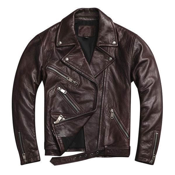 men's leather & faux 2021 dark brown men american style motorcycle jacket plus size xxxxl genuine sheepskin autumn slim fit biker', Black
men's leather & faux 2021 dark brown men american style motorcycle jacket plus size xxxxl genuine sheepskin autumn slim fit biker', Black