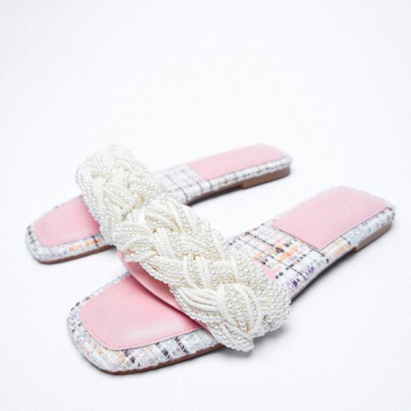 sandals womens shoes pearl decorative temperament flat summer word with open-toed and slippers women, Black
sandals womens shoes pearl decorative temperament flat summer word with open-toed and slippers women, Black