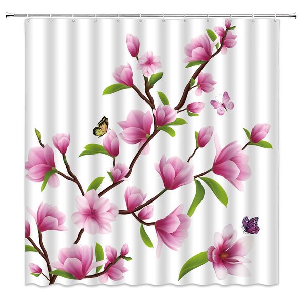 flowers shower curtain,pretty pink flowers green leaf butterfly blooming magnolia flower decor,fabric bathroom set with hook
flowers shower curtain,pretty pink flowers green leaf butterfly blooming magnolia flower decor,fabric bathroom set with hook