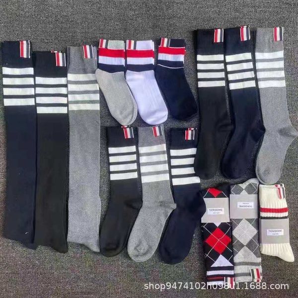 socks college fashion flow tb three bar women's, Black;white