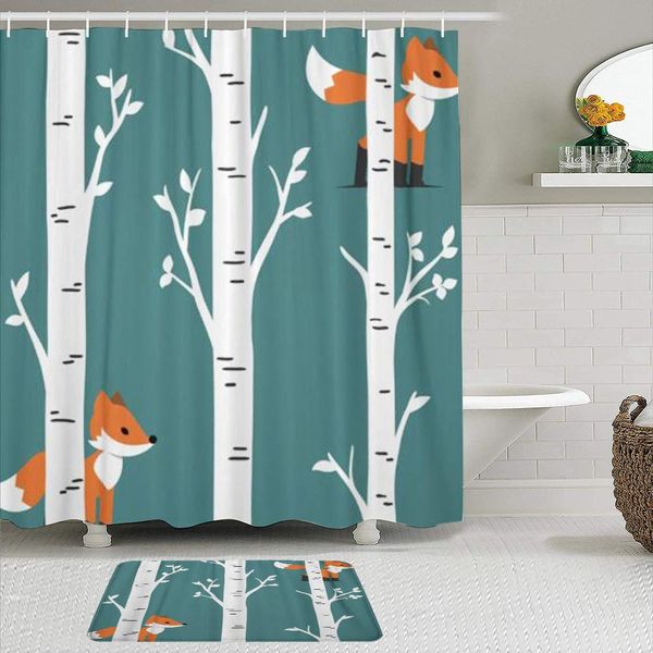 fabric shower curtain and mats set,colorful animal woodland forest fox with birch trees and leaves,waterproof bath curtains with
fabric shower curtain and mats set,colorful animal woodland forest fox with birch trees and leaves,waterproof bath curtains with