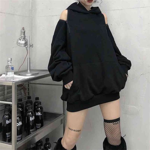 streetwear off shoulder sweatshirt for women hooded collar long sleeve casual black sweatshirts female fashion 210524
streetwear off shoulder sweatshirt for women hooded collar long sleeve casual black sweatshirts female fashion 210524