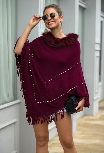 women's knits & tees sequined fuzzy winter oversized poncho women fringe vintage loose cape knitwear irregular sweater jumper femm, White
women's knits & tees sequined fuzzy winter oversized poncho women fringe vintage loose cape knitwear irregular sweater jumper femm, White
