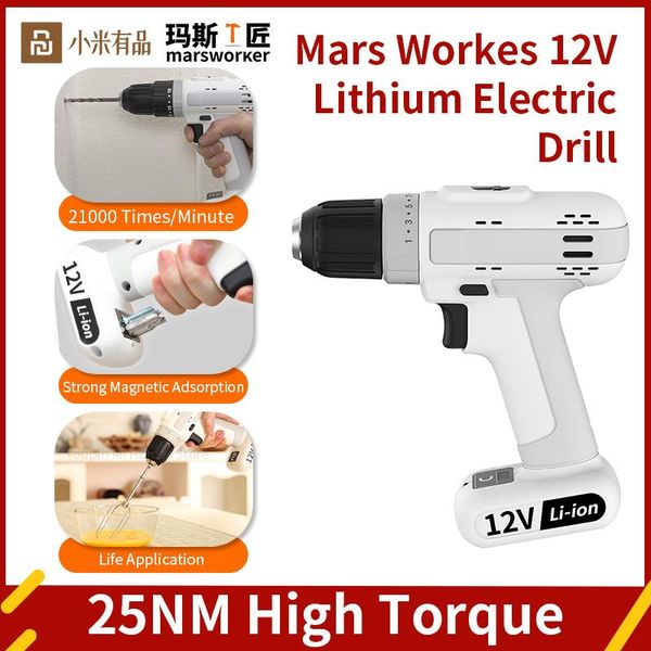 professiona electric drills marsworker lithium rechargeable drilling tools comfortable smart multi-purpose 25nm high torque portable magneti
professiona electric drills marsworker lithium rechargeable drilling tools comfortable smart multi-purpose 25nm high torque portable magneti