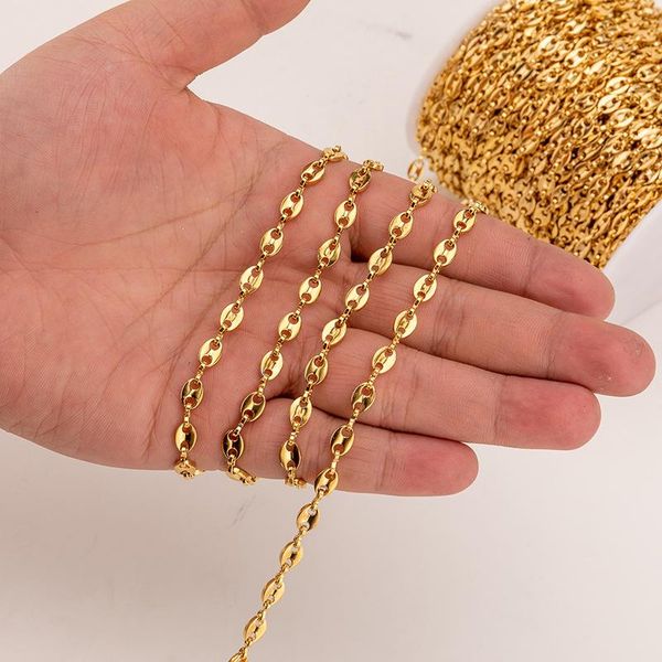 chains coffee bean pig nose chain necklace diy jewelry accessory material wholesale items sold in meter, Silver
chains coffee bean pig nose chain necklace diy jewelry accessory material wholesale items sold in meter, Silver