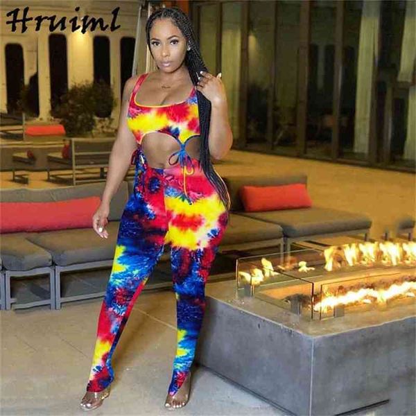 fashion two piece tie dye print sets women outfits summer sleeveless hollow out long pant ladies sport suit club matching 210513, White
fashion two piece tie dye print sets women outfits summer sleeveless hollow out long pant ladies sport suit club matching 210513, White