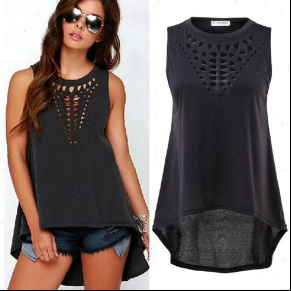 local stock summer casual women shirts solid color hollow loose vest shirt sleeveless black o neck blouse, White
local stock summer casual women shirts solid color hollow loose vest shirt sleeveless black o neck blouse, White