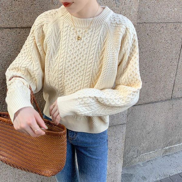 women's sweaters retro flowers knitted sweater korean style autumn winter long sleeve pullover woman basic jumper, White;black
women's sweaters retro flowers knitted sweater korean style autumn winter long sleeve pullover woman basic jumper, White;black