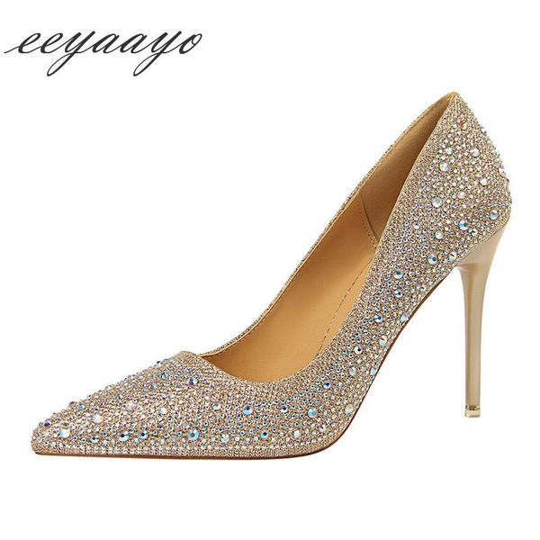 dress shoes 2021 spring/autumn women pumps high thin heel pointed toe shallow crystal bridal wedding champagn, Black
dress shoes 2021 spring/autumn women pumps high thin heel pointed toe shallow crystal bridal wedding champagn, Black