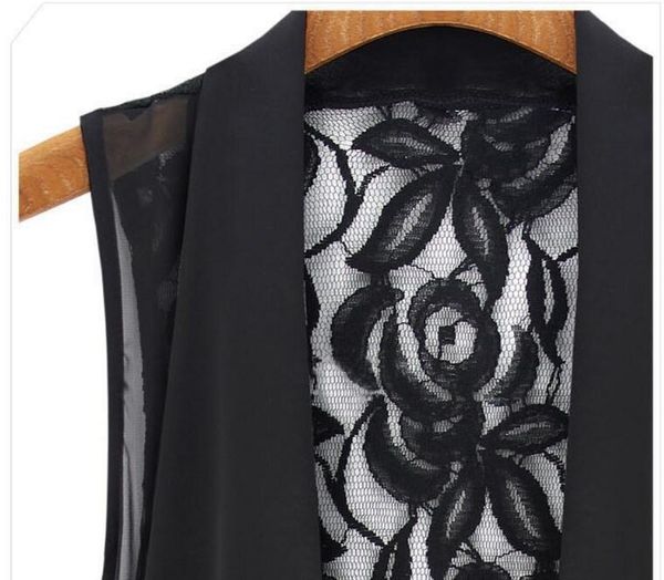 women's vests women fashion wardrobe waistcoat slim chiffon vest lace decoration female sleeveless office lady pocket coat, Black;white
women's vests women fashion wardrobe waistcoat slim chiffon vest lace decoration female sleeveless office lady pocket coat, Black;white