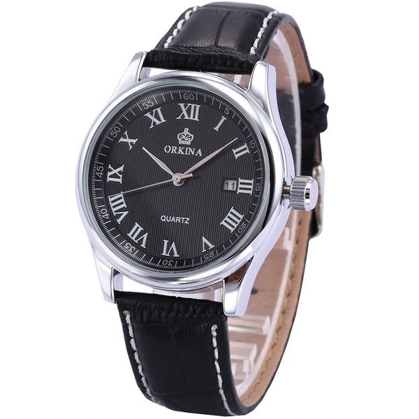 wristwatches mg. orkina luminous leather strap wrist watch textured dial roman numerals date watches montre hommes quartz, Slivery;brown
wristwatches mg. orkina luminous leather strap wrist watch textured dial roman numerals date watches montre hommes quartz, Slivery;brown