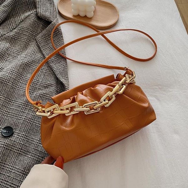 cross body 2021 clutch thick gold chains retro alligator clip bag women cloud underarm shoulder pleated baguette pouch tote handbag
cross body 2021 clutch thick gold chains retro alligator clip bag women cloud underarm shoulder pleated baguette pouch tote handbag