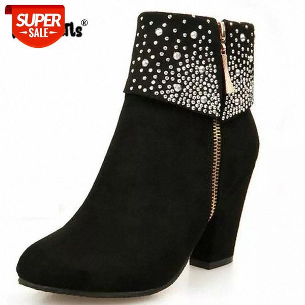 dijigirls winter women boots fashion thick high heels boots crystal autumn ankle for women shoes blue red dropshipping #zj2v, Black
dijigirls winter women boots fashion thick high heels boots crystal autumn ankle for women shoes blue red dropshipping #zj2v, Black