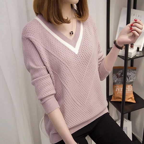 spring autumn sweaters women korean v-neck loose patchwork female knitted pullovers basic knitwear warm jumper women's, White;black
spring autumn sweaters women korean v-neck loose patchwork female knitted pullovers basic knitwear warm jumper women's, White;black