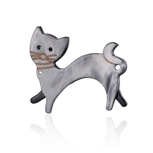 pins, brooches cute acrylic cat for women lovely resin animal brooch pins collar badge shawl suit lapel bag accessories jewelry gifts, Gray 
pins, brooches cute acrylic cat for women lovely resin animal brooch pins collar badge shawl suit lapel bag accessories jewelry gifts, Gray