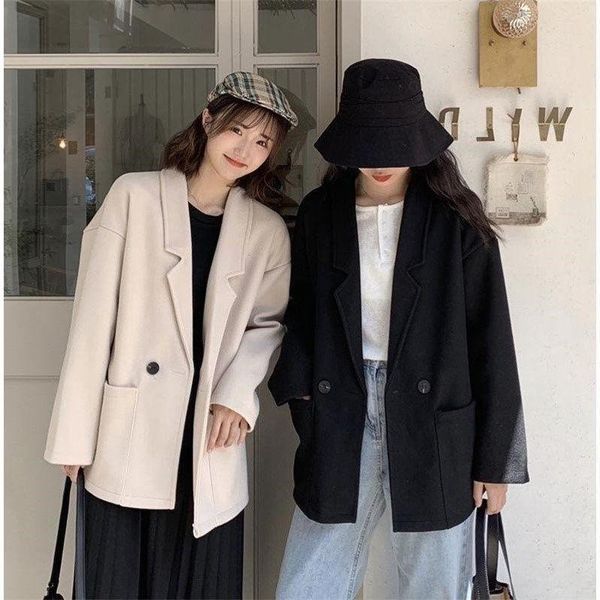 women's suits & blazers blazer women suit jacket spring and autumn loose style veste femme, White;black
women's suits & blazers blazer women suit jacket spring and autumn loose style veste femme, White;black
