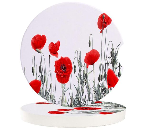table runner poppy with red flowers small round ceramic car coasters set for drinks coffee tea beverage cup holder
table runner poppy with red flowers small round ceramic car coasters set for drinks coffee tea beverage cup holder